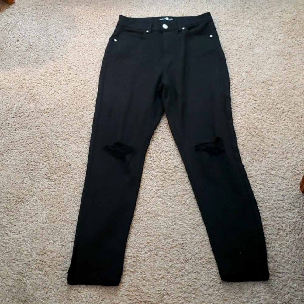 BOOHOO Black Distressed Jeans